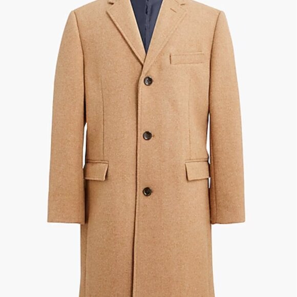 J.Crew Men’s Wool Blend Thompson Coat - Camel Tan - Size 40R (Gently Used)